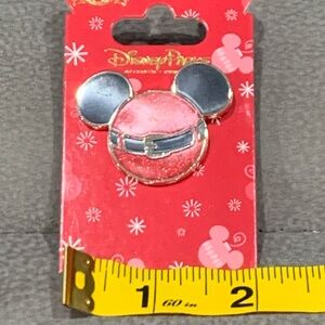 NWT - Disney Mickey Ears Santa Pin 2011 - never used - some scratches on ear